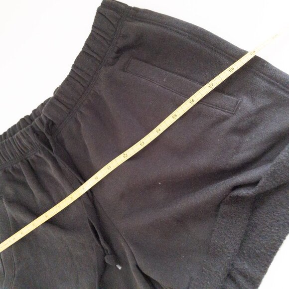 Victorias Secret Pink Black Fleece Shorts With White Logo Elastic Waistband S - Picture 2 of 12